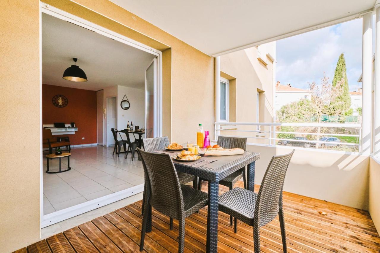 Tout Confort ! Calme, Climatisation, Piscine, Parking Gratuit, Grande Terrasse, Netflix, Wifi Carcassonne Exterior foto